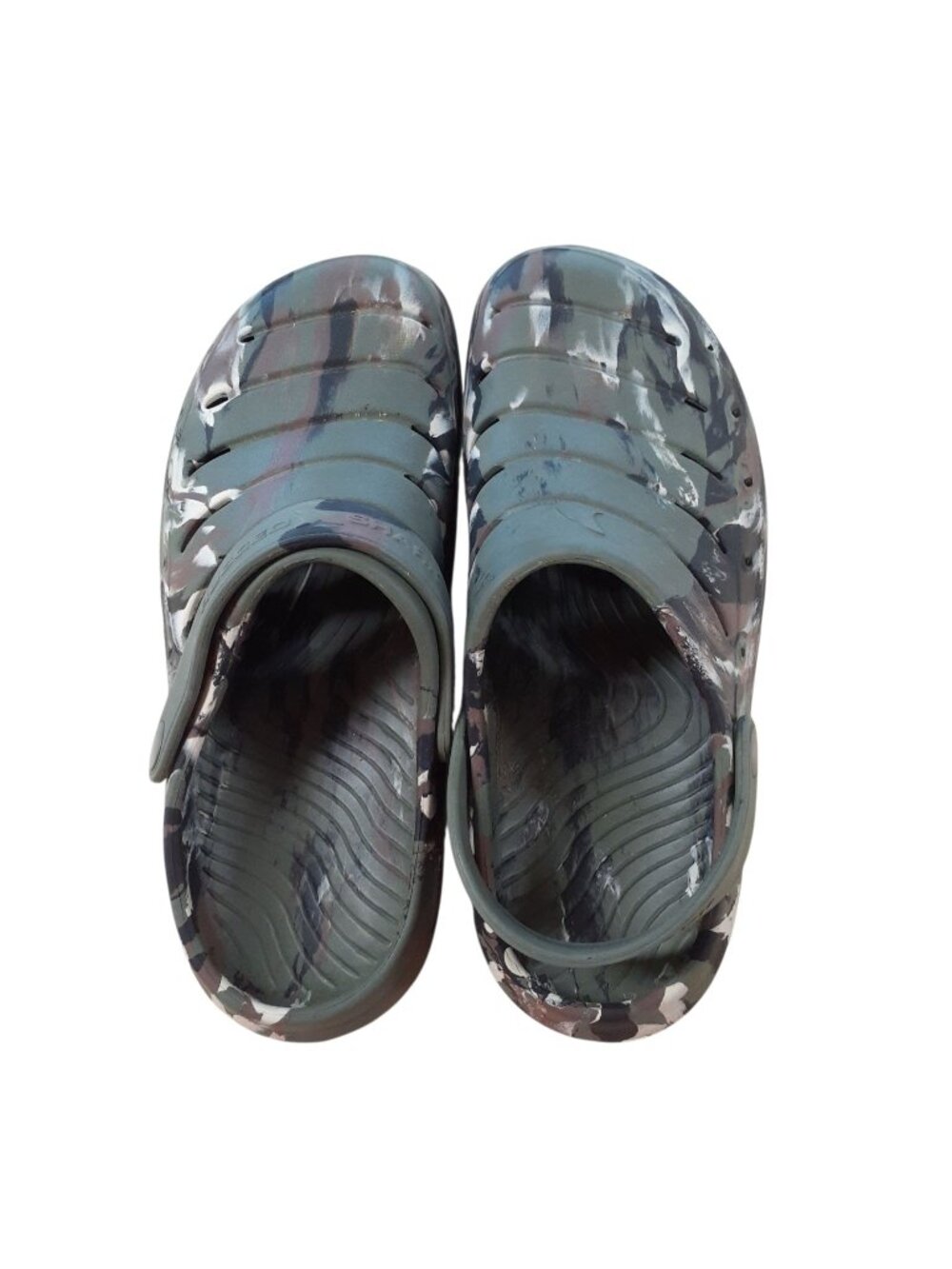 Rugged Shark Camo Comfort EVA Clog Sandals Mens Size 8 Multi Outdoor